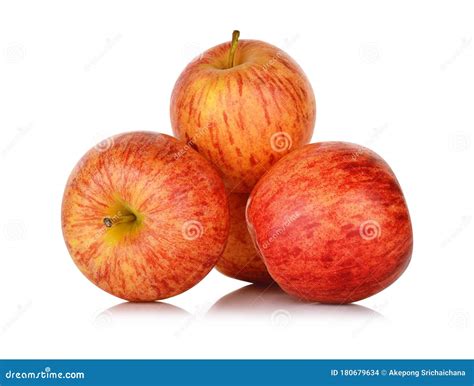 Gala Apples Isolate On White Background Editorial Stock Image Image