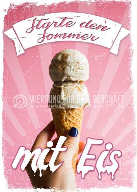 Starte den Sommer mit Eis Plakat | Werbeplakat für Eisdielen