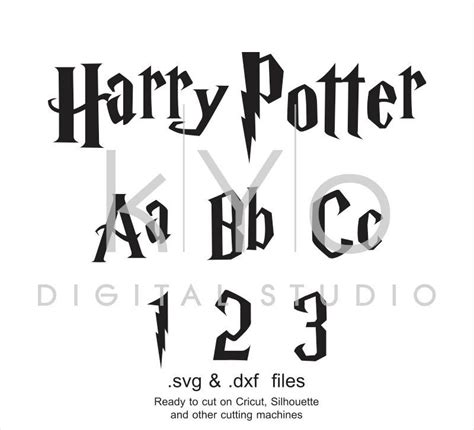 Download Harry P font cuttable svg files, Potter alphabet svg ...