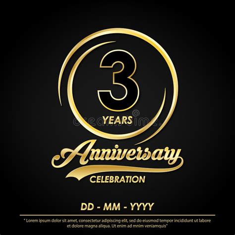 3rd Years Anniversary Celebration Emblem Anniversary Logo With