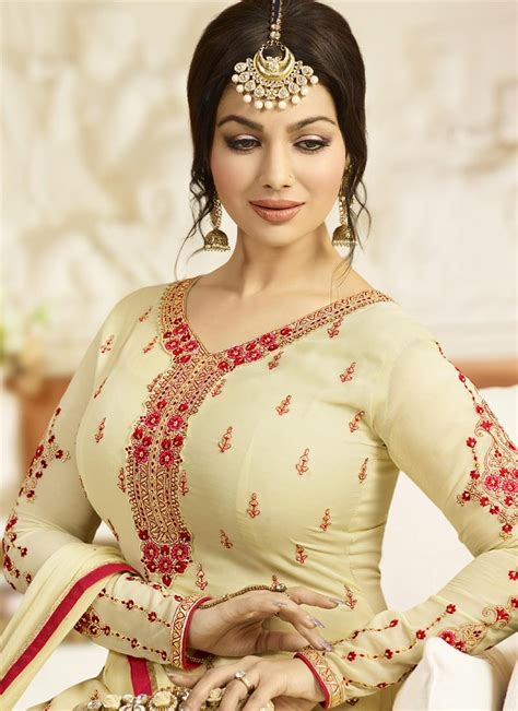 Shop Ayesha Takia Faux Georgette Pant Style Pakistani Suit Online
