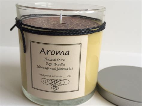 Soy Candle Hand Pouredpure Soymassage By Aromahomeandbody