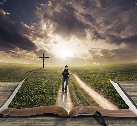 Man Walking On Bible — Stock Photo © Kevron2002 30834511