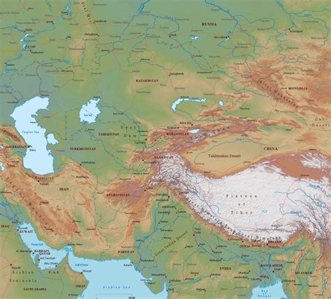 Map Of Central Eurasia Download Them And Print