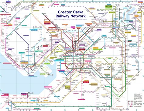 Greater Osaka Railway Network Osaka Transit Map Subway Map