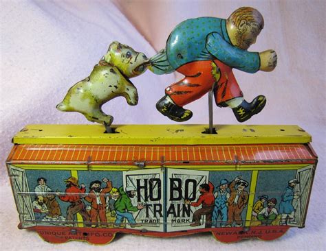 Unique Art Hobo Train Tin Wind Up Toy From 1930sebay Retro Toys