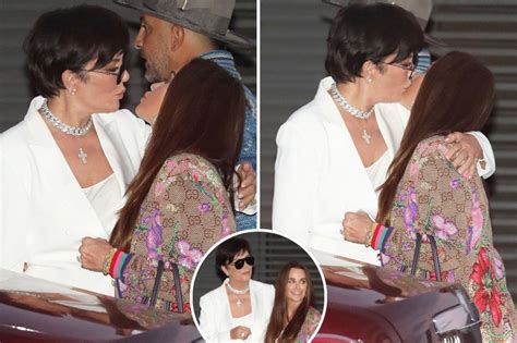 kris jenner kisses rhobh s kyle richards on the lips as the pair embrace after dining together