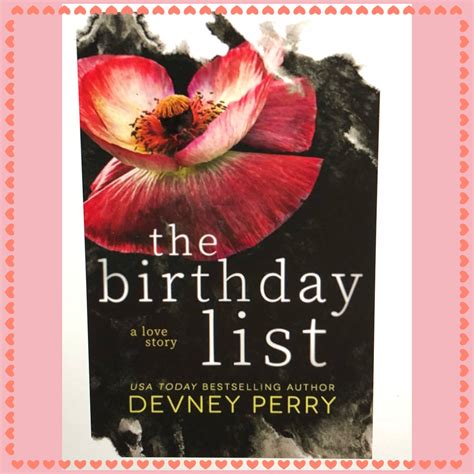 My Review Of The Birthday List By Devney Perry Birthday List