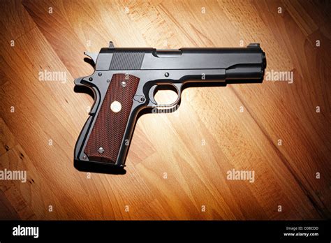 Colt 45 Caliber Semi Automatic Pistol Hi Res Stock Photography And