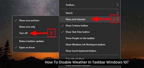 How To Disable Weather In Taskbar Windows 10