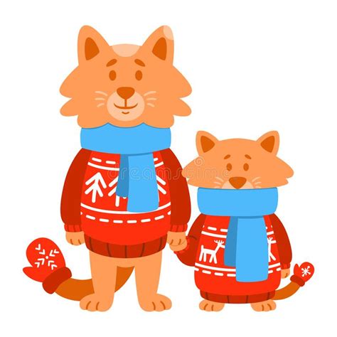 Cat Sweater Cartoon Illustration Stock Illustration Illustration Of
