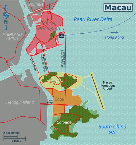 Map Of Macao Map Districts Online Maps And Travel