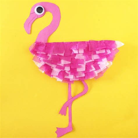Paper Plate Flamingo Bird Crafts Construction Paper Crafts Crafts