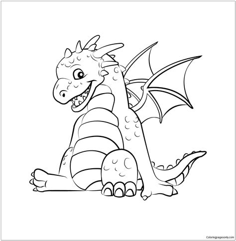 Get Cute And Easy Dragon Coloring Pages Pics Colorist