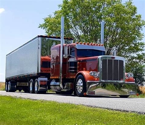 Peterbilt 379 3 Axle And Matching Dry Van Big Rig Trucks Big Trucks