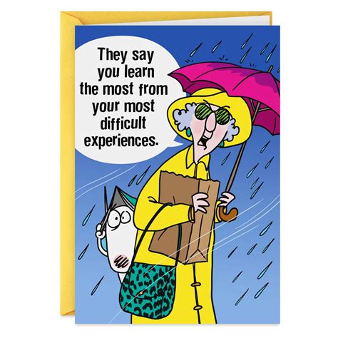 Maxine™ Rainstorm Funny Encouragement Card In 2021 Funny