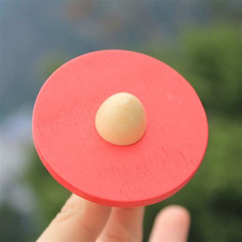 Wooden Classic Small Gyro Peg Top Spinner Spinning Children Toy T