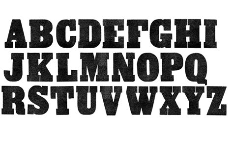 Vintage Letterpress Slab Font Texture Pack