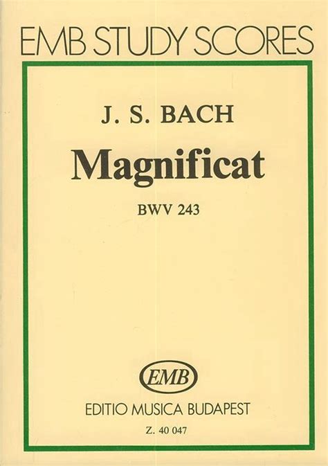 Magnificat Bwv 243 Johann Sebastian Bach 9790080400470 Boeken