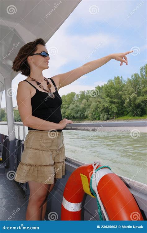 Boat Trip Showing Woman Stock Image Image Of Relaxation 23635603