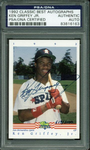 Baseball cards, inlcuding top rookie cards, autographs, inserts & most valuable options with a buying guide. Lot Detail - Ken Griffey Jr. Desirable Signed 1992 San ...