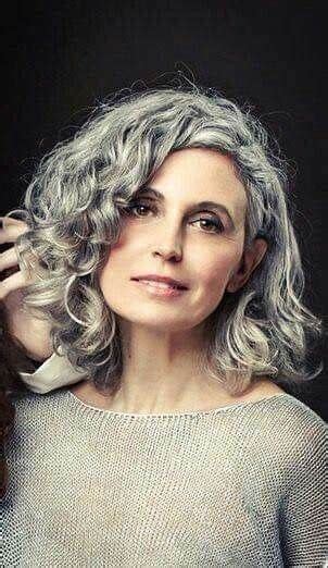 15 ideal hairstyles for 60 year old women to look stylish and respectful grey curly hair natural