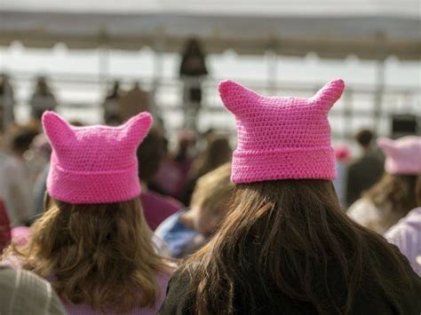 at 2nd annual women s march some protesters left pussy hats behind