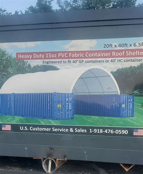 Upgraded Covermore 15 Oz Pvc 20x40 Shipping Container Mounted