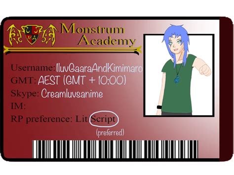 Monstrum Academy Contact Card By Empresscookie On Deviantart