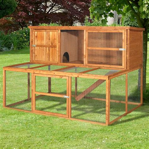 Home And Roost Extra Large Rabbit Hutch And Run Luxury Rabbit Hutches