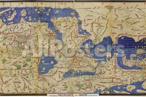 Al Idrisis World Map 1154 Photographic Print By Library Of Congress