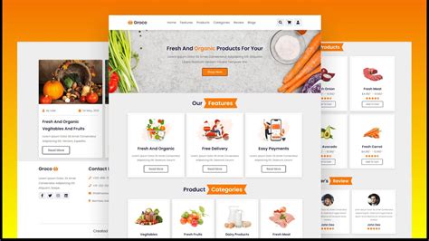 Create A Responsive Grocery Store Website Design Using HTML CSS JavaScript Step By Step