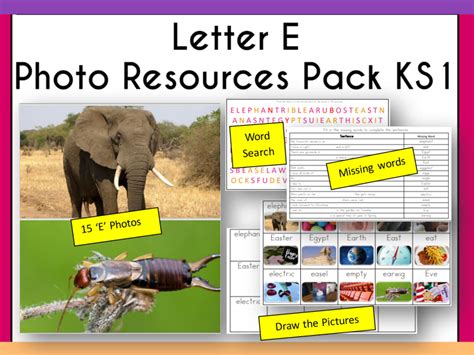 Letter E Photograph Resource Pack Ks1 Teaching Resources
