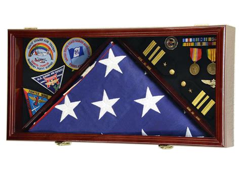 Flag And Medals Display Case Cabinet Pin Military Ribbons Etsy