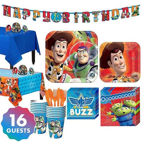 Toy Story Tableware Party Kit For 16 Guests Toy Story Party Supplies