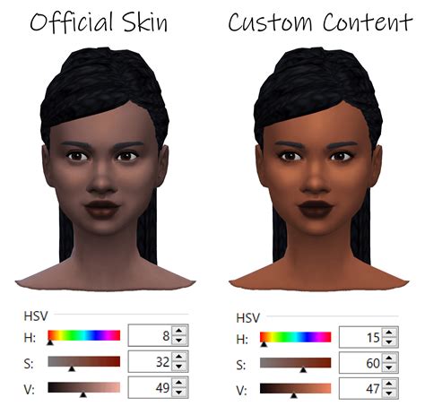 I Compared One Of The Sims 4 Official Skin Tones To A Cc Skin Tone