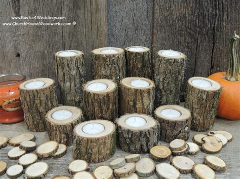 12 Rustic Candle Holders Tree Branch Candle Holders Rustic Wedding