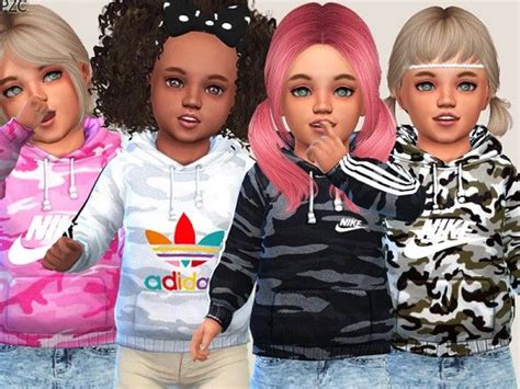 The Sims Resource Camo Sporty Hoodies For Toddlers By