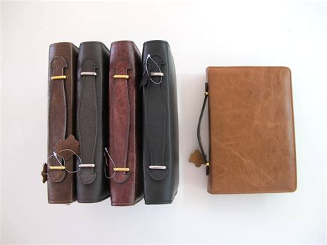 Leather Book Case With Zipper In 5 Colors And Two Sizes Etsy