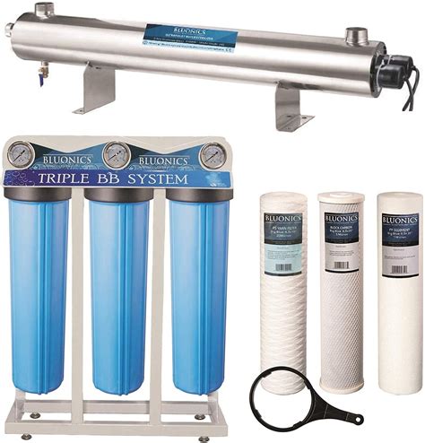 110w Uvsediment And Carbon Well Water Filter Purifier System 24gpm W