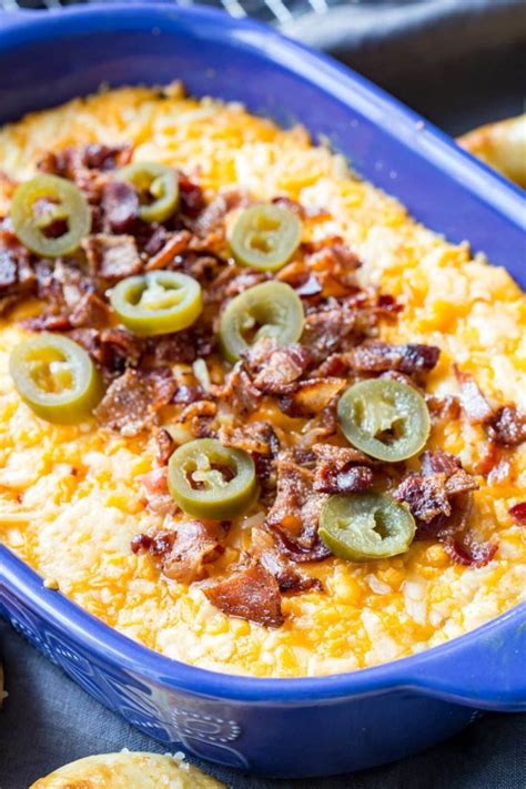 Baked Bacon Cheddar Jalapeno Popper Cheese Dip With