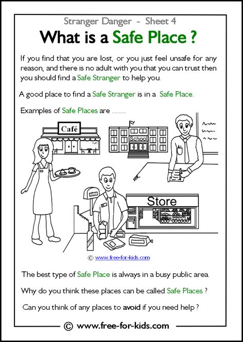 Printable Stranger Danger Worksheets Page 1 Of 2