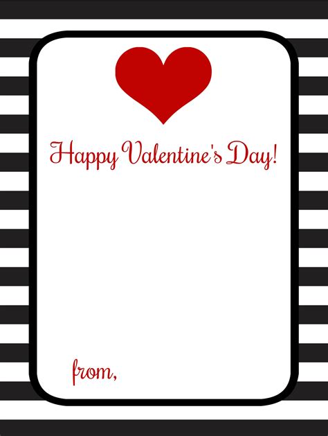 Valentines Day Card Template Printable