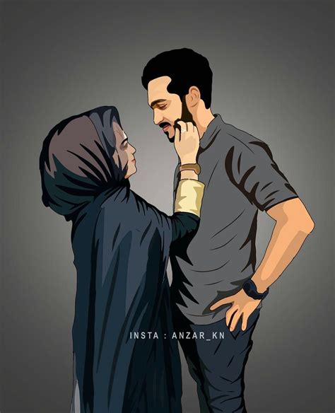 Islamic Cute Couple Cartoon Pic Pin Di Couple Cartoon Bodaswasuas