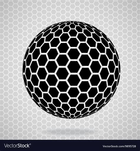 Abstract Globe From Hexagons Royalty Free Vector Image