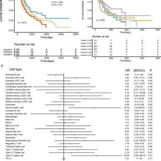 Prognostic Significance Of Immune Cells A Overall Survival Os Of