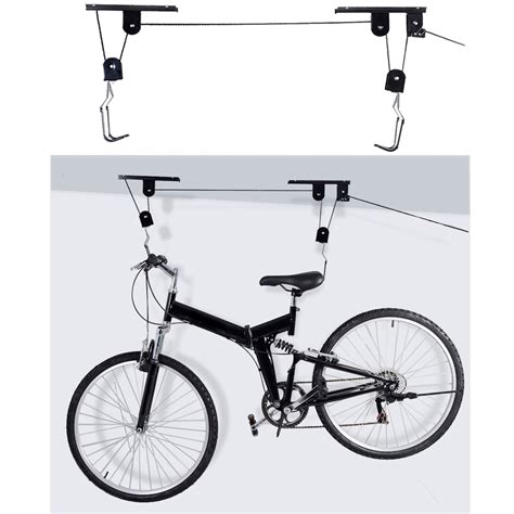 Bicycle lift for garage available here are also equipped with heavy pressure technology joints for stable operations. Bike Bicycle Lift Ceiling Mounted Hoist Storage Garage ...