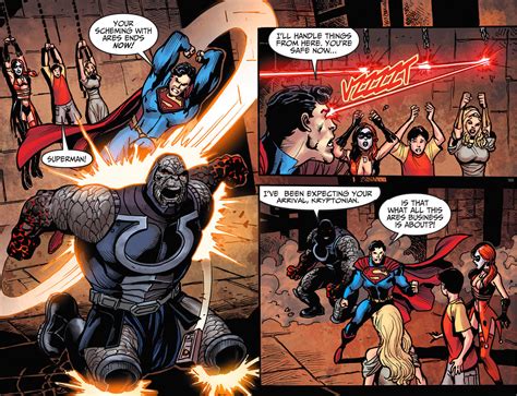 Superman Attacks Darkseid Comicnewbies
