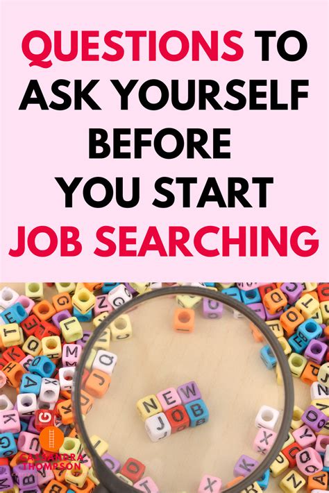 Questions To Ask Yourself Before You Start Job Searching Job