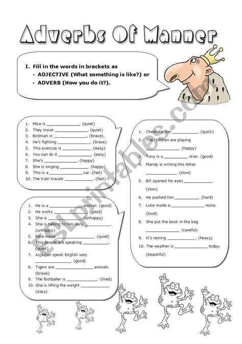 Adverbs Of Manner Should Have To Worksheet Online For Third You Can Do